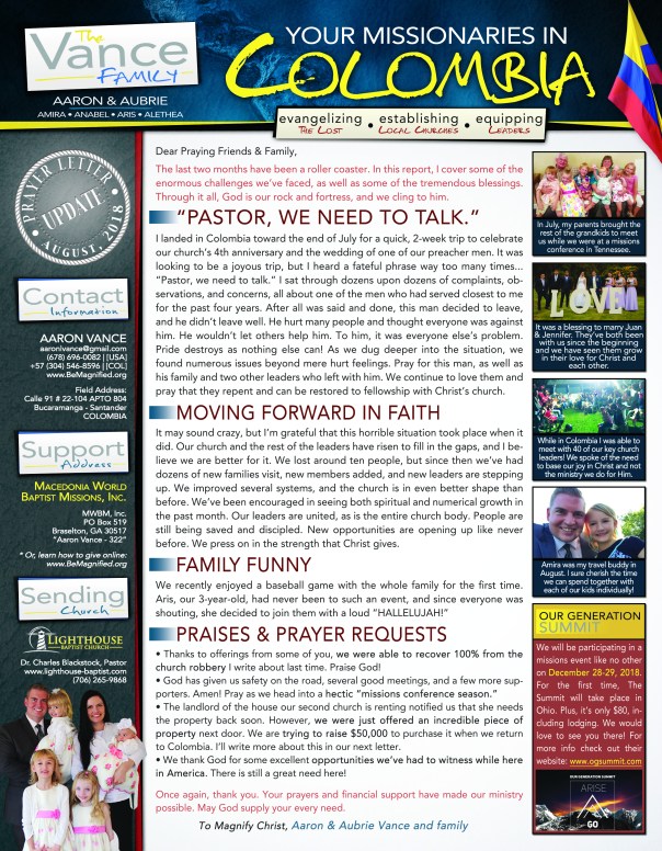 08-2018 prayer letter